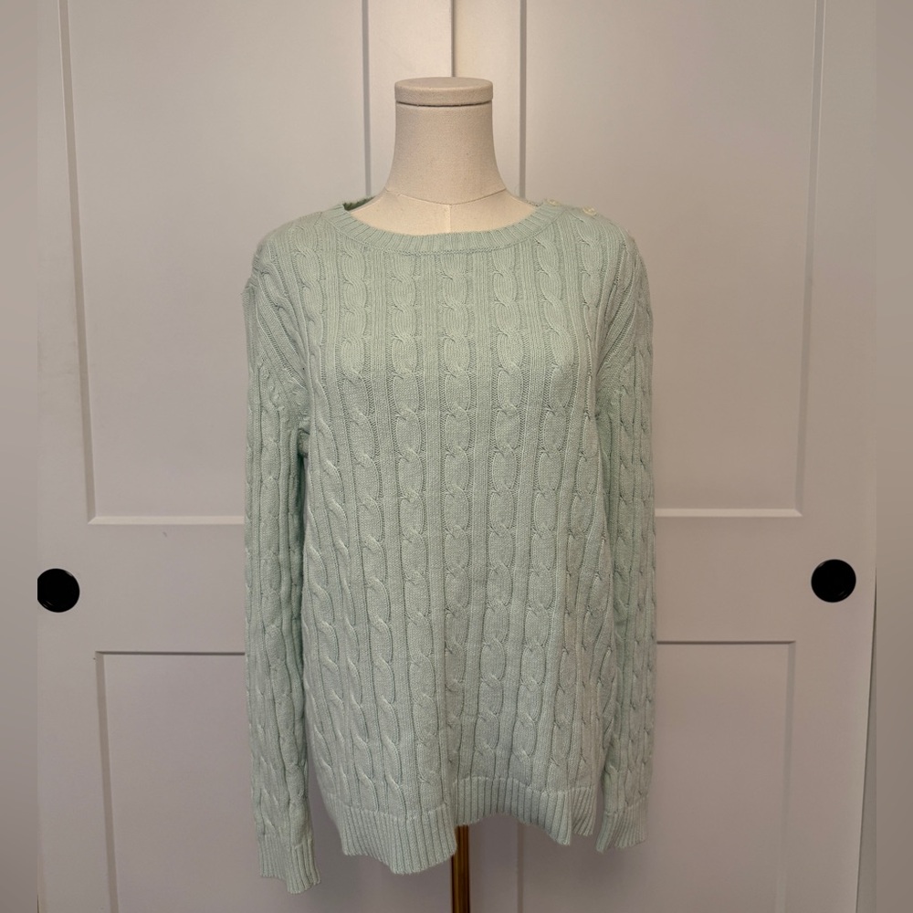 Mint Cable-knit Sweater